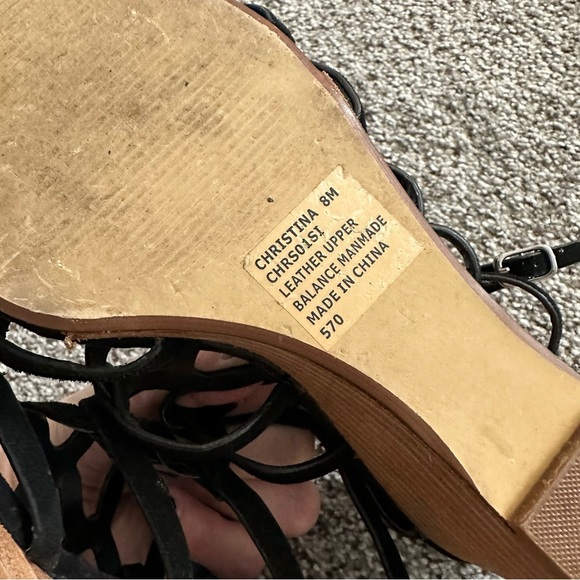 STEVE MADDEN 8 Christina Black Suede Strappy Wedge Sandals R $99 - Picture 11 of 11